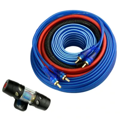 Audiopipe BMS1500SX - AUDIOPIPE 1500W 8 Gauge Amplifier Wiring Kit with RCA Cables