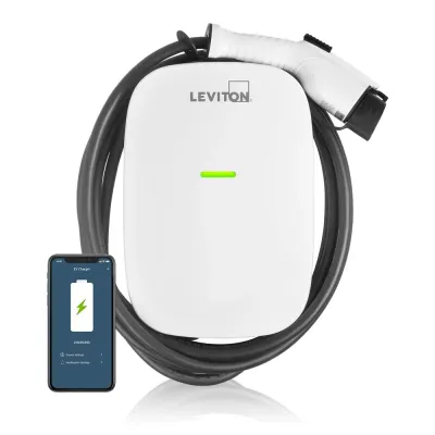 Leviton EV32W - 32 AMP Hardwired EV Charger with Wi-Fi Connectivity