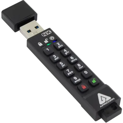 Apricorn ASK3-NX-128GB - 128GB Hardware Encrypted USB 3.0 Flash Drive