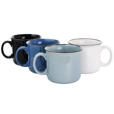 MR COFFEE 97247.01 - Colebrook 18oz Stoneware Mug Set - Assorted Colors (4 Pcs)