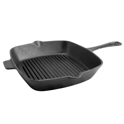 GENERAL STORE 92716.01 - Preseasoned 10 Cast Iron Grill Pan - Addlestone