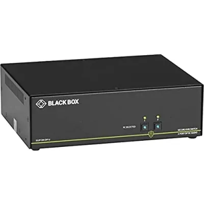 BLACK BOX CORPORATION SS2P-DH-DP-U - NIAP 3.0 Dual-Head KVM Switch - DisplayPort 4K, 2-Port