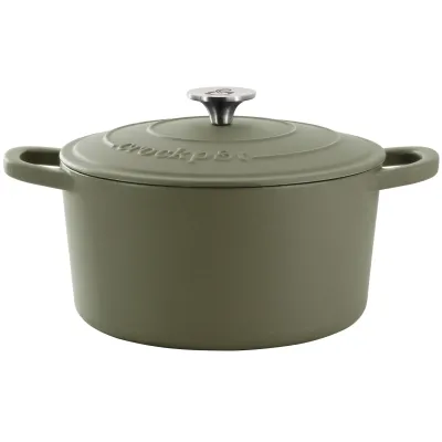 CROCK-POT 138506.02 - Crockpot Artisan 7 Quart Cast Iron Dutch Oven - Matte Green