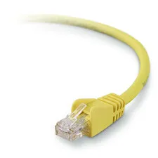 Belkin BLK A3L98005YLW - Belkin CAT6 Ethernet Patch Cable, RJ45, MM - 5 ft Category 6