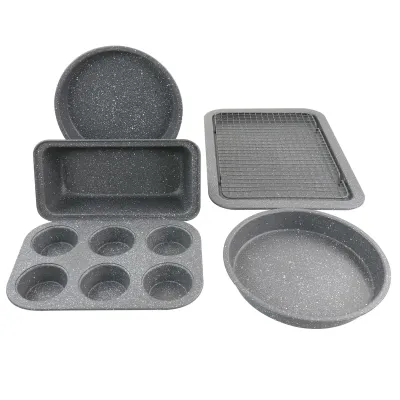 OSTER 130022.06 - Oster 6-Piece Non-Stick Bakeware Set  Greystone Finish