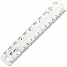 ACME UNITED CORPORATION ACM 45016 - Westcott Clear Plastic Ruler - 6 Length x 1 Width - 116 Grad
