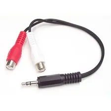 STARTECH STC MUMFRCA - StarTech.com 6in Stereo Audio Cable 3.5mm to 2x RCA - 6 Mini