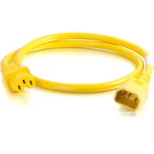 LEGRAND CGO 17544 - C2G 4ft 14AWG Power Cord (IEC320C14 to IEC320C13) - Yellow -