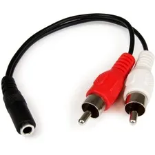 STARTECH STC MUFMRCA - StarTech.com 6in Stereo Audio Cable - 3.5mm Female to 2x RCA