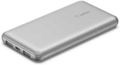 Belkin BPB011BTSL - 10K POWER BANK, USB-A & C 15W, SILVER