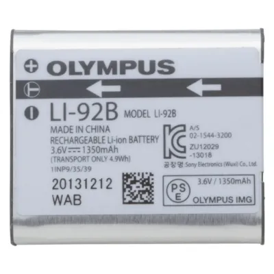 OM DIGITAL SOLUTIONS AMERICAS INC V6560240U000 - OM SYSTEM LI-92B Rechargeable Lithium-ion Battery