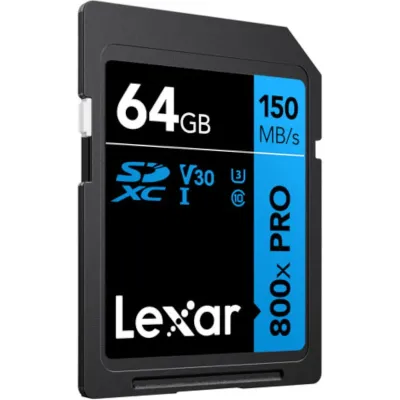 Lexar LSD0800P064G-BNNNU - Lexar High-Performance SDXC Memory Card, 800x PRO, 64GB, Cla