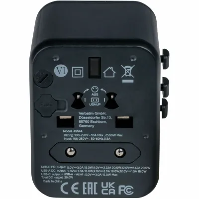 VERBATIM 49544 - UNIVERSAL TRAVEL ADAPTER UTA-02
