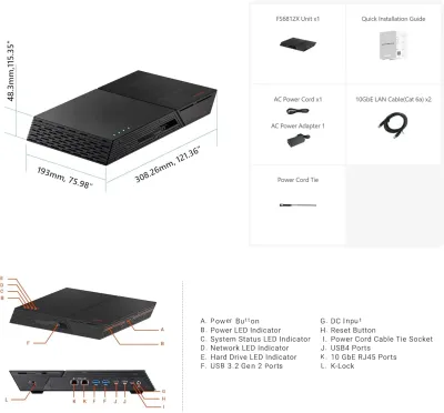 ASUSTOR America FS6812X - ASUSTOR FLASHSTOR 12 PRO GEN 2 FS6812X 12 BAY NAS, QUAD-CORE