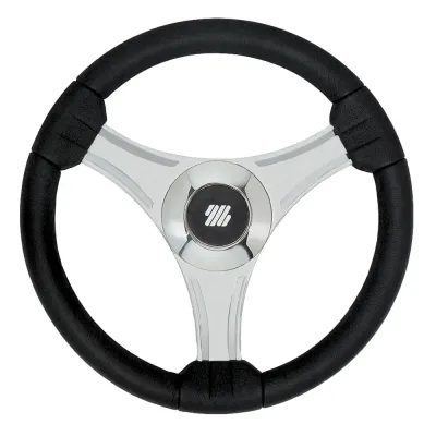 Uflex USA 65277N - Uflex Tavolara 13.8 Black Steering Wheel with Hub