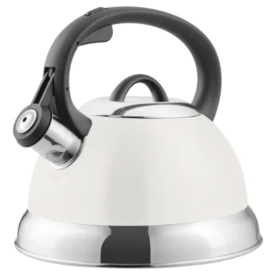 MR COFFEE 137420.01 - Mr. Flintshire 1.75 Quart Whistling Tea Kettle in Linen