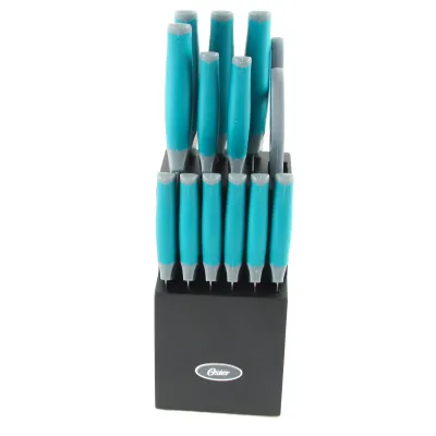 OSTER 81007.14 - Oster Lindbergh 14 Piece Stainless Steel Cutlery Set in Teal