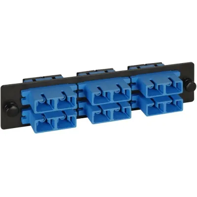 International Connectors and Cable Corp. ICFOPC26BK - 12-Fiber SC Duplex Adapter Panel in Black