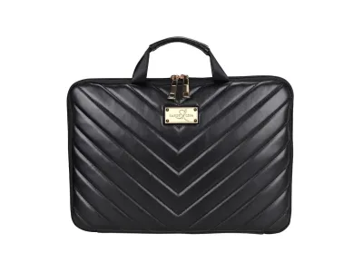 ECO STYLE SLCPR-SLBK-14 - Stylish Black Chevron Capri Sleeve for 14 Laptops