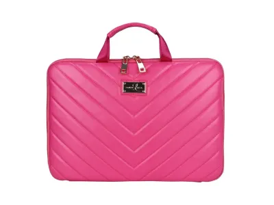 ECO STYLE SLCPR-SLPK-14 - Stylish Pink Chevron Capri Sleeve for Laptops