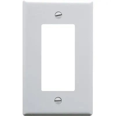 International Connectors and Cable Corp. IC107DFSWH - Decorex Single Gang Wall Plate - White Finish