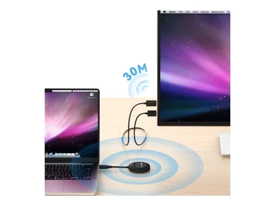 4XEM 4XHDMIWL1080PB - Wireless Display Transmitter - HDMI to USB-C Adapter