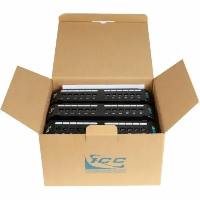 International Connectors and Cable Corp. ICMPP125EV - Patch Panel Vertical CAT 5E 12-Port 6 Pack of ICMPP12V5E