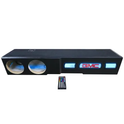 Qpower QLGMCFF07208 - Qpower QLUXE Dual 8 Vented Subwoofer Box for GMC Crew Cab