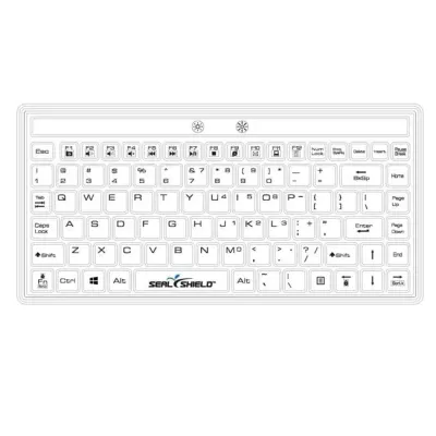 SEAL SHIELD SW89G - SEAL GLOW SILICONE WIRED BACKLIT KEYBOARD - DISHWASHER SAFE 