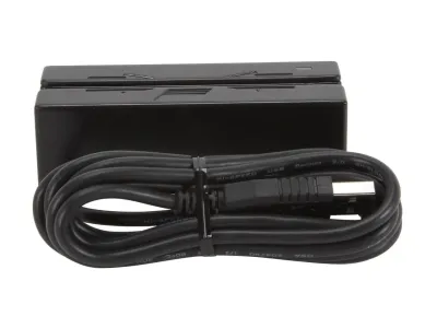 MAGTEK 21040104 - USB Mini HID Card Reader - Black, Track III