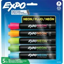 Newell Brands 2211553 - EXPO DRY ERASE LOW ODOR BULLETT 5CT NEON