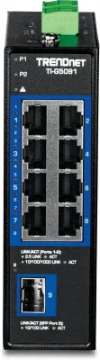 TRENDNET TI-G5091 - 9-PORT INDUSTRIAL 2.5G DIN-RAIL SWITCH WITH 10G SFP+ PORT