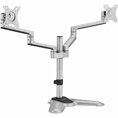 ROCSTOR Y10N017-S1 - ERGOREACH EP11 PREMIUM ALUMINUM DUAL-SCREEN MONITOR STAND, S