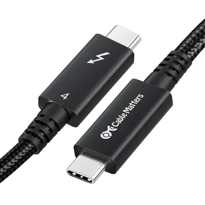 CABLE MATTERS 107042-2M - BRAIDED THUNDERBOLT 4 (40GBPS) USB-C CABLE WITH 100W CHARGIN