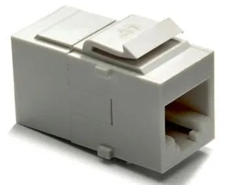 ONQ WP3451WH - KEY: CAT 5E RJ45 COUPLER - WHITE (M20)