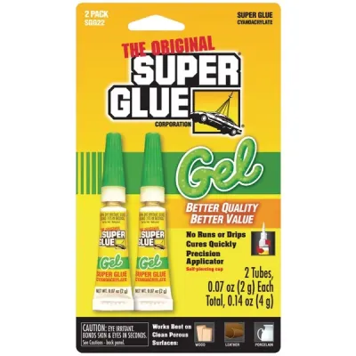 THE ORIGINAL SUPERGLUE SGG22-12 - The SuperGlue(R) SGG22-12 Thick-Gel Super Glue Tube (Double 
