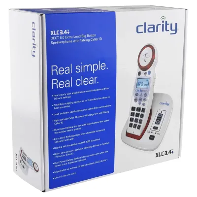 CLARITY XLC3.4+ - Clarity Dect 6.0 Extra-loud Big-button Speakerphone With Tal