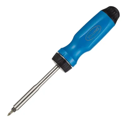 Williams JHWWRS1 - Williams Ratcheting Screwdriver with Hex Shank Bits - 5 Piec