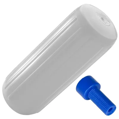 Polyform HTM-4 WHITE W/AIR ADAPTER - Polyform HTM-4 White Fender with Adapter - 13.5 x 34.8