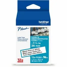 Brother BRT TZEFX261G - Brother Flexible ID Tape - - DiameterTape - White - Water Re