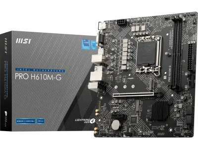 MSI PROH610MGD4WIFI - MSI PRO H610M-G Micro ATX DDR4 Intel 12th Gen Motherboard