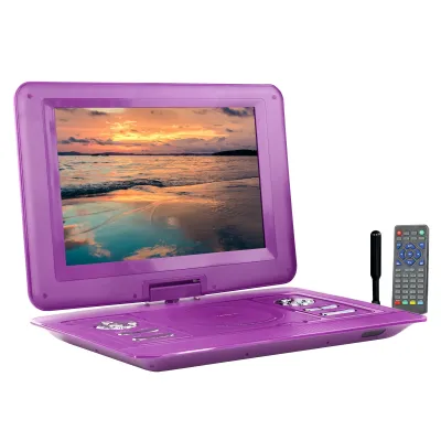 Trexonic TR-D154PUR-RB - Trexonic 15.4 Inch Portable TV+ DVD Player with Swivel TFT-L
