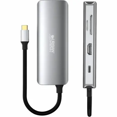 Urban Factory MHC50UF - URBAN FACTORY 8-IN-1 USB-C HUB WITH 3 USB-A  1 HDMI 4K  1 RJ