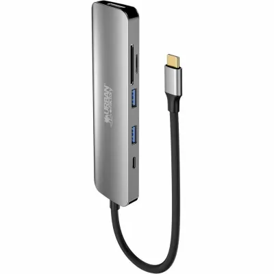 Urban Factory MHC45UF - URBAN FACTORY 6-IN-1 USB-C HUB WITH 2 USB-A  1 HDMI 4K  2 CA