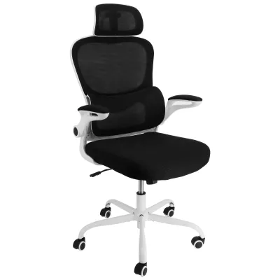 ELAMA ELM-F-936WKD - Ergonomic High Back Mesh Office Chair with Adjustable Headre