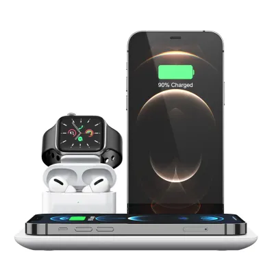 Trexonic TRX-UD17-WHT - Trexonic 4-in-1 Wireless Charging Station - Fast Charge