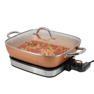MegaChef MCF-3030-6 - MegaChef 11.81 Electric Copper Coated Fry Pan