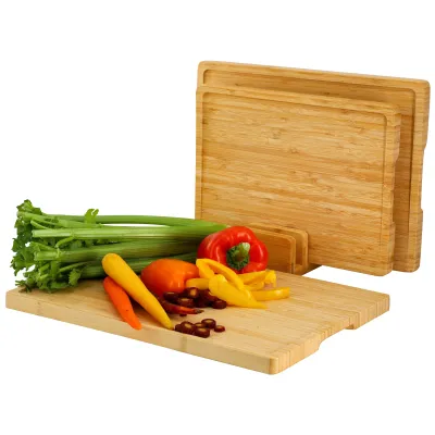 MegaChef MC-B114 - MegaChef MC-B114 3-Piece Bamboo Cutting Board Set with Stora