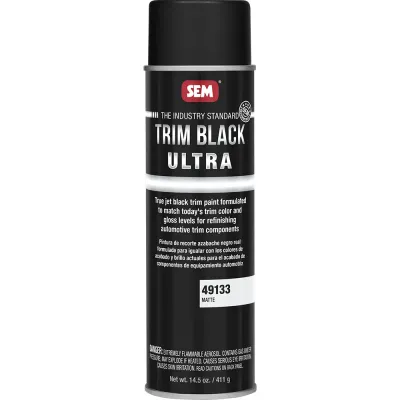SEM 49133 - SEM Trim Black Ultra - 20oz Aerosol Can - Matte Finish