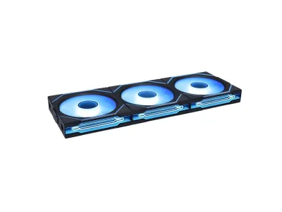 LIANLI 12RSLIN1W3B - Lian-Li 12RSLIN1W3B FDB 3-Pack Reverse Blade Fans with Contr
